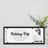 サプライズフィッシングトリップギフトチケット 招待状 (スタンド正面)