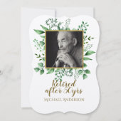 サプライズフォトリタイアメント招待状葉ズクラフト 招待状 (正面)