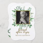 サプライズフォトリタイアメント招待状葉ズクラフト 招待状 (正面/裏面)