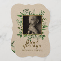 サプライズフォトリタイアメント招待状葉ズクラフト