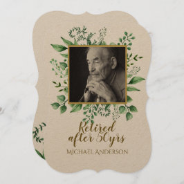 サプライズフォトリタイアメント招待状葉ズクラフト 招待状