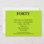 サプライズフォーティース誕生日招待状 招待状 (正面)