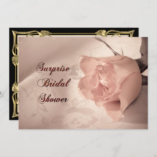 サプライズブライダルシャワーパーティの招待状 招待状 (正面/裏面)