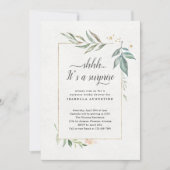 サプライズブライダルシャワー水彩フローラ 招待状 (正面)