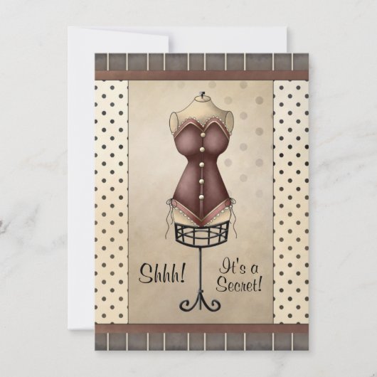 サプライズブライダル（ランジェリー）シャワー招待状 招待状 (正面)