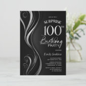 サプライズブラックシルバー100thバースデーパーティー 招待状 (スタンド正面)