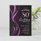サプライズブラックピンク80th誕生日パーティー 招待状 (スタンド正面)