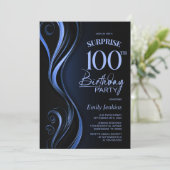 サプライズブラックブルー100th誕生日パーティー 招待状 (スタンド正面)
