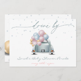 サプライズブルーベビーシャワーお祝いパレード 招待状