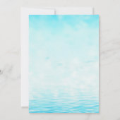 サプライズプールパーティー水彩大人誕生日 招待状 (裏面)