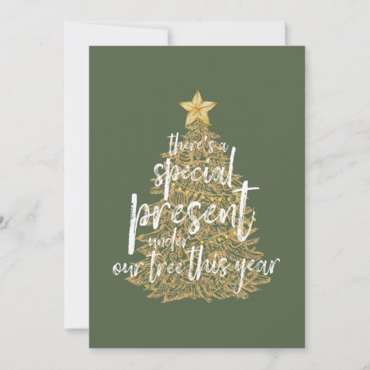 サプライズホリデー妊娠の告知メッセージ シーズンカード (正面)