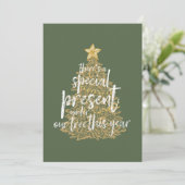 サプライズホリデー妊娠の告知メッセージ シーズンカード (スタンド正面)