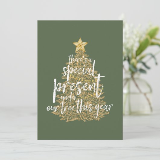 サプライズホリデー妊娠の告知メッセージ シーズンカード (スタンド正面)