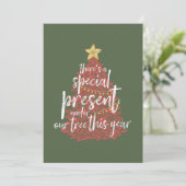 サプライズホリデー妊娠の告知メッセージ シーズンカード (スタンド正面)