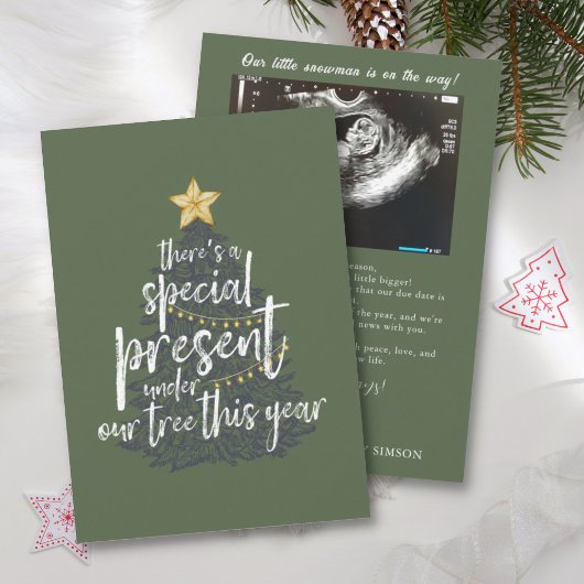 サプライズホリデー妊娠の告知メッセージ シーズンカード