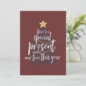 サプライズホリデー妊娠の告知メッセージ シーズンカード (スタンド正面)