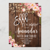 サプライズボホフローラ誕生日素朴誕生日 招待状 (正面/裏面)