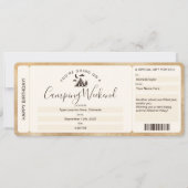 サプライズボーディングパスチケットキャンピングウィークエンド 招待状 (正面)