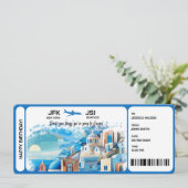 サプライズボーディングパスチケットギリシャSkiathos 招待状 (スタンド正面)