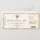 サプライズボーディングパスチケットホットエアバルーン乗り 招待状 (正面)