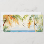 サプライズボーディングパストリップチケットパームカリブの 招待状 (裏面)