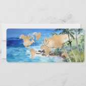 サプライズボーディングパストリップチケットパームカリブの 招待状 (裏面)