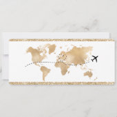 サプライズボーディングパストリップチケット記念日 招待状 (裏面)