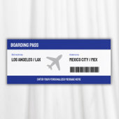 サプライズボーディングパス飛行機チケット招待状