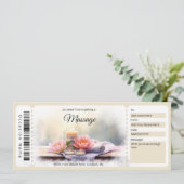 サプライズマッサージギフト証明書テンプレート 招待状 (スタンド正面)