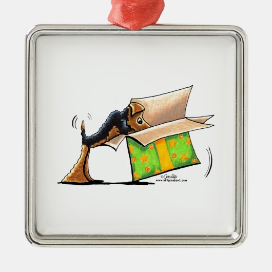 サプライズミーアイレデールウェルシュテリア メタルオーナメント (正面)