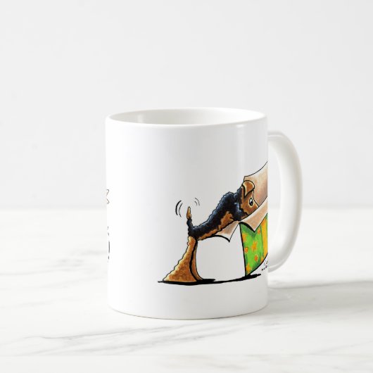 サプライズミーエアデールウェルシュテリア コーヒーマグカップ (正面右)