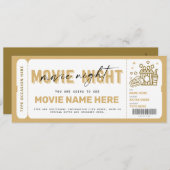 サプライズムービーナイトチケットバウチャークーポン 招待状 (正面/裏面)