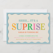 サプライズモダンバースデーパーティー 招待状 (正面)