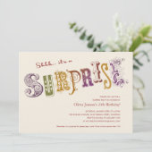 サプライズユニークパーティの招待状 招待状 (スタンド正面)