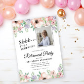 サプライズリタイアパーティーエレガントパステルフラワーズ 招待状