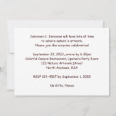 サプライズリタイアメントパーティの招待状キャニオン 招待状 (裏面)