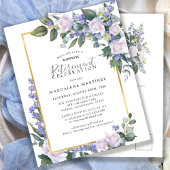 サプライズリタイアメントパーティーブルーホワイトへの招待 ポストカード