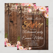 サプライズリタイアメントパーティー、Bohoフローラ 招待状 (正面/裏面)