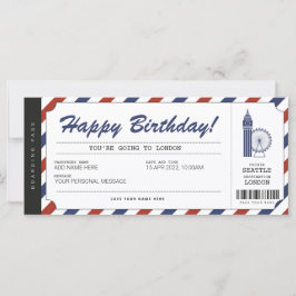 サプライズロンドントリップボーディングパストラベルチケット