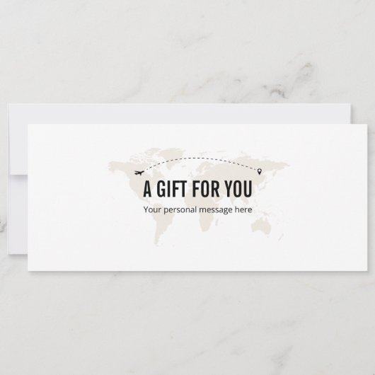 サプライズローマボーディングパスギフト証明書 招待状 (裏面)