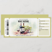 サプライズワインテイスティングギフト証明書テンプレート 招待状 (正面/裏面)