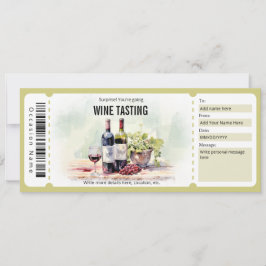 サプライズワインテイスティングギフト証明書テンプレート 招待状