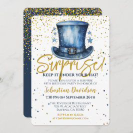 サプライズ保誕生日あなたの帽子の下 招待状