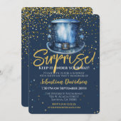 サプライズ保誕生日あなたの帽子の下 招待状 (正面/裏面)