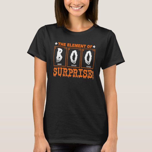 サプライズ化学科学先生のBoo要素 Tシャツ (正面)