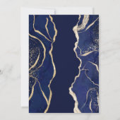 サプライズ大人エレガント誕生日ネイビー任意の年齢 招待状 (裏面)