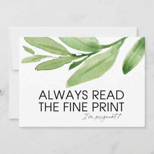 サプライズ妊娠告知ベビー カード (正面)