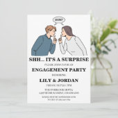 サプライズ婚約パーティ招待状 招待状 (スタンド正面)