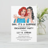 サプライズ婚約パーティ招待状 招待状 (スタンド正面)
