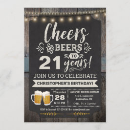 サプライズ応援とビアーズ21歳の誕生日招待状 招待状